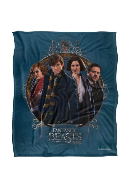 Warner Brothers Fantastic Beasts Officially Licensed Silky Touch Super Soft Throw Blanket 152 x 127 cm in White - image 1
