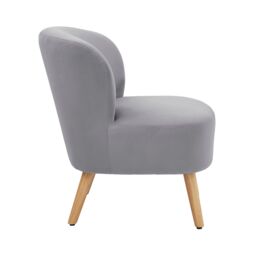 GFW Evie Velvet Accent Chair in Grey - thumbnail 4
