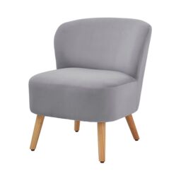 GFW Evie Velvet Accent Chair in Grey - thumbnail 3