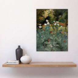 "Artery8 Eliphalet Andrews Poppies Wildflower Painting Wall Art Print in Green - Size: W12"" x H16""" - thumbnail 4