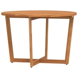 Berkfield Home Garden Dining Table Round √ò110x75 cm Solid Wood Acacia in Brown - Size: 110x75 cm - thumbnail 1