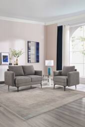 More4Homes Sofia 1+2 Seater Fabric Sofa Set in Taupe