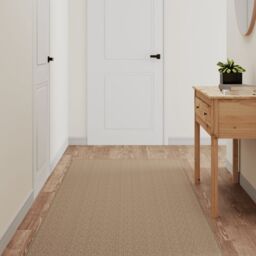 Berkfield Home Carpet Runner Sisal Look Sand 80x250 cm in Brown - Size: 100 cm diameter - thumbnail 1
