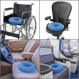 SPETLEK Seat Cushion Pain Comfort Relief Coccyx in Blue - Size: 100 cm x 190 cm - thumbnail 5