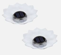 Marco Paul Warm LED Flower Solar Garden Wall Ornaments in Warm White - Size: 20 cm - thumbnail 2