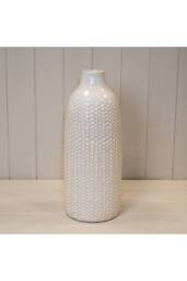 KDMD White Handcrafted Ceramic Vase - 38mm - thumbnail 3