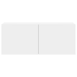 Berkfield Home TV Cabinet Wall-mounted White 100x30x41 cm - Size: 100 x 30 x 41 cm - thumbnail 6