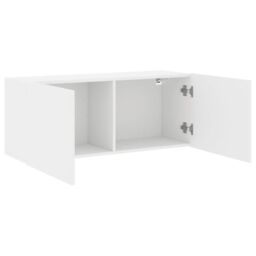 Berkfield Home TV Cabinet Wall-mounted White 100x30x41 cm - Size: 100 x 30 x 41 cm - thumbnail 5