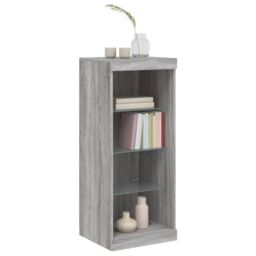 Berkfield Home Sideboard with LED Lights Grey Sonoma 41x37x100 cm - Size: 41 x 37 x 100 cm - thumbnail 4
