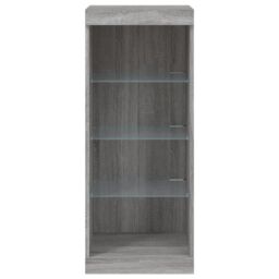 Berkfield Home Sideboard with LED Lights Grey Sonoma 41x37x100 cm - Size: 41 x 37 x 100 cm - thumbnail 6