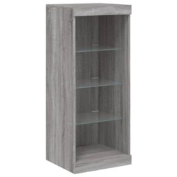 Berkfield Home Sideboard with LED Lights Grey Sonoma 41x37x100 cm - Size: 41 x 37 x 100 cm - thumbnail 5