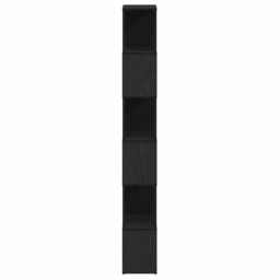 Berkfield Home Book Cabinet/Room Divider Black Oak 60x24x186 cm - Size: 60 x 24 x 186 cm - thumbnail 6