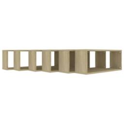 Berkfield Home Wall Cube Shelf 6 pcs Sonoma Oak 60x15x23 cm Engineered Wood in Light Tan - Size: 60 x 15 x 23 cm - thumbnail 7