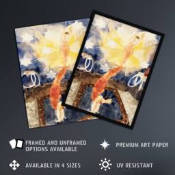 "Artery8 Two Acrobats in Red Tights Charles Demuth Framed Wall Art Print - Size: W12"" x H16""" - thumbnail 2