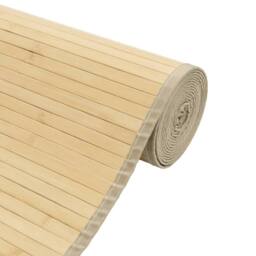 Berkfield Home Rug Rectangular Light Natural100x400 cm Bamboo in Beige - Size: Medium - thumbnail 4