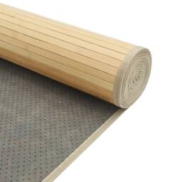 Berkfield Home Rug Rectangular Light Natural100x400 cm Bamboo in Beige - Size: Medium - thumbnail 5