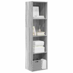 Berkfield Home Bookcase Grey Sonoma 40x30x152 cm Engineered Wood - Size: 40 x 30 x 152 cm - thumbnail 4