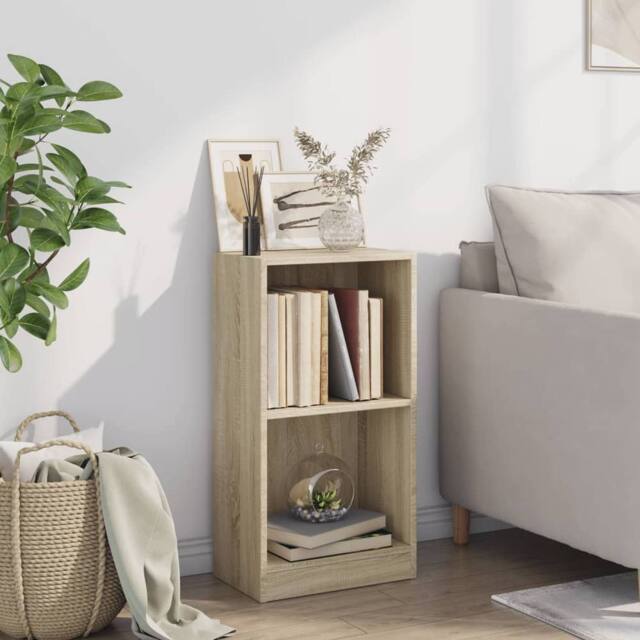 Berkfield Home Decorative Bookshelf Sonoma Oak 40x24x75 cm Engineered Wood in Light Tan - Size: 40 x 24 x 75 cm - image 1