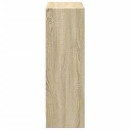 Berkfield Home Decorative Bookshelf Sonoma Oak 40x24x75 cm Engineered Wood in Light Tan - Size: 40 x 24 x 75 cm - thumbnail 6