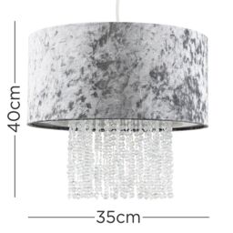 ValueLights Boland Pair of Silver Ceiling Pendant Droplets Shade - thumbnail 6