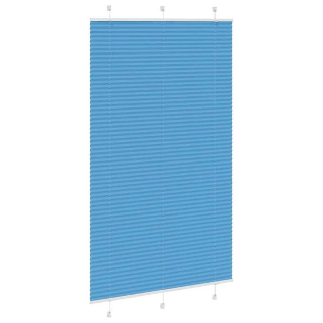 Berkfield Home Pleated Blind Blue 120x200 cm Fabric Width 119.4 cm Polyester - image 1