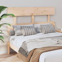 Berkfield Home Bed Headboard 124x3x81 cm Solid Wood Pine in Brown - Size: 124 x 3 x 81 cm