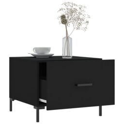 Berkfield Home Coffee Table Black 50x50x40 cm Engineered Wood - Size: 50 x 50 x 40 cm - thumbnail 4