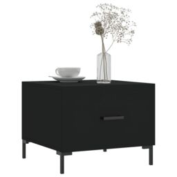 Berkfield Home Coffee Table Black 50x50x40 cm Engineered Wood - Size: 50 x 50 x 40 cm - thumbnail 3