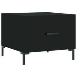 Berkfield Home Coffee Table Black 50x50x40 cm Engineered Wood - Size: 50 x 50 x 40 cm - thumbnail 2