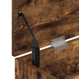 Berkfield Home Shoe Bench Smoked Oak 102x30.5x45 cm Engineered Wood in Brown - thumbnail 9