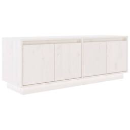 Berkfield Home TV Cabinet White 110x34x40 cm Solid Wood Pine - Size: 110 x 34 x 40 cm
