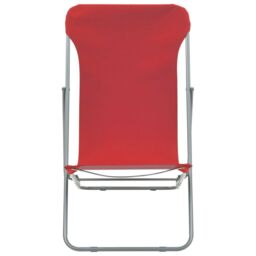 Berkfield Home Folding Beach Chairs 2 pcs Steel & Oxford Fabric Red - thumbnail 3