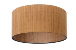 Lucide 'MAGIUS' Scandinavian Dimmable Stylish Flush Ceiling Light 1xE27 in Brown - thumbnail 2