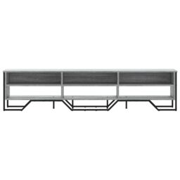 Berkfield Home TV Cabinet Grey Sonoma 180x34x41 cm Engineered Wood - Size: 180 x 34 x 41 cm - thumbnail 4