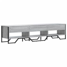 Berkfield Home TV Cabinet Grey Sonoma 180x34x41 cm Engineered Wood - Size: 180 x 34 x 41 cm - thumbnail 6