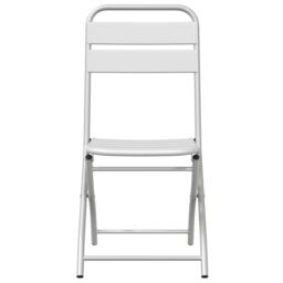 Berkfield Home Folding Garden Chairs 2 pcs White Steel - thumbnail 5