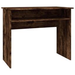 Berkfield Home Desk Smoked Oak 90x50x74 cm Engineered Wood in Brown - Size: 90 x 50 x 74 cm - thumbnail 1