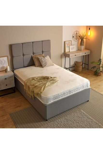 eXtreme Comfort Ltd The Pluto Stress-Free Essentials 17cm Deep White Border Hybrid Spring Mattress - Size: Small Double - image 1