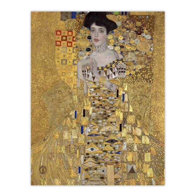 "Artery8 Portrait of Adele Bloch Bauer I Vintage Wall Art Print Klimt in Gold - Size: W18"" x H24""" - image 1
