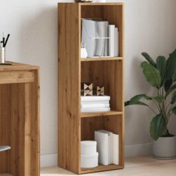 Berkfield Home Book Cabinet Artisan Oak 36x30x114 cm Engineered Wood in Brown - Size: 36 x 30 x 114 cm - thumbnail 4