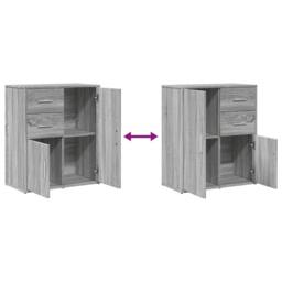 Berkfield Home Sideboards 2 pcs Grey Sonoma 60x31x70 cm Engineered Wood - Size: 60 x 31 x 70 cm - thumbnail 8