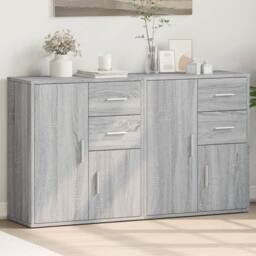 Berkfield Home Sideboards 2 pcs Grey Sonoma 60x31x70 cm Engineered Wood - Size: 60 x 31 x 70 cm - thumbnail 2