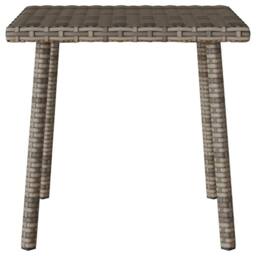 Berkfield Home Beautiful Garden Coffee Table Rectangular Grey 40x40x37 cm Poly Rattan - Size: 40 x 40 x 37 cm - thumbnail 4