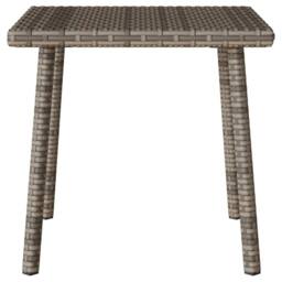 Berkfield Home Beautiful Garden Coffee Table Rectangular Grey 40x40x37 cm Poly Rattan - Size: 40 x 40 x 37 cm - thumbnail 5