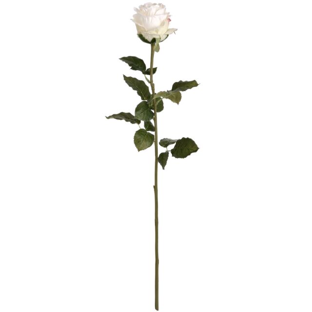 Hill Interiors Artificial Traditional Rose in White