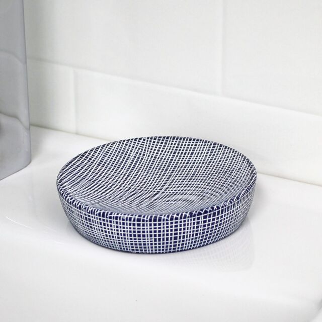 Showerdrape Denim Blue Soap Dish - image 1