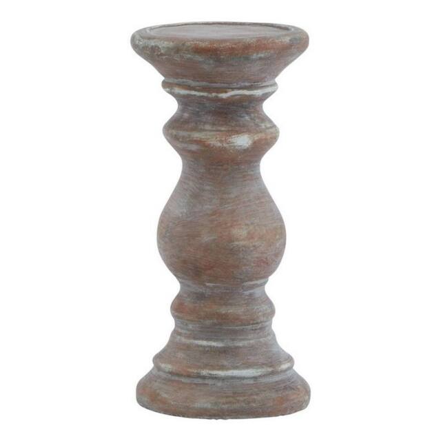 Lemon Pavilion Furniture and Decor Siena Small Column Candle Holder - Ceramic - L10 x W10 x H20cm - Brown - image 1