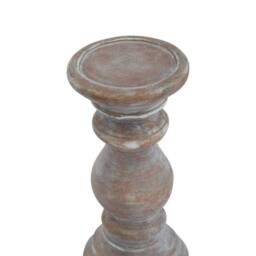 Lemon Pavilion Furniture and Decor Siena Small Column Candle Holder - Ceramic - L10 x W10 x H20cm - Brown - thumbnail 2