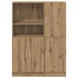 Berkfield Home Durable 2 Piece Kitchen Cabinet Set Artisian Oak Engineered Wood in Brown - thumbnail 5