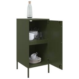 Berkfield Home Sideboards 2 pcs Olive Green 36x39x79 cm Steel - Size: 36 x 39 x 79 cm - thumbnail 5